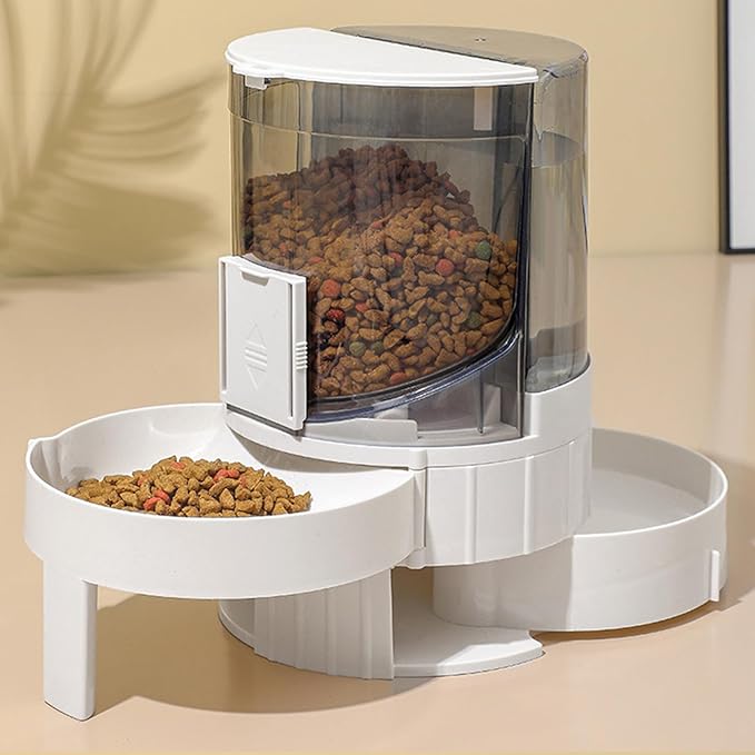 2in1 Pet Water Bowl Food Feeder Automatic Dog Feeding Dispenser Drinking Container Dishware Automatic Drinking for Cats Wet and Dry