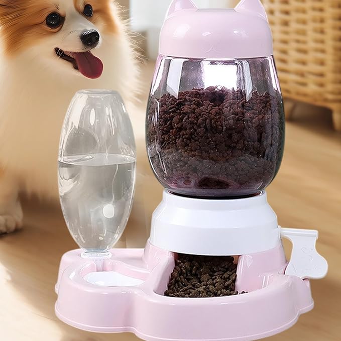 Automatic Dog Feeder | Dog Treat Puzzle Slow Feeder Water Dispenser | Interactive Toys, Puppy Puzzle Toys Push-Type, Large Capacity, Enrichment Pet Supplies