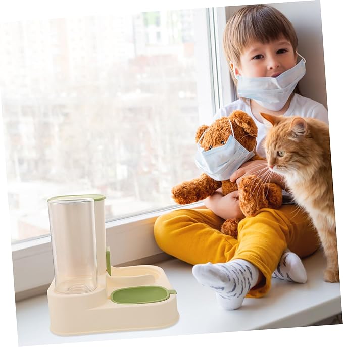 Large Capacity Automatic PET Feeder and Water Dispenser Dry-Wet Separation PET Water Bowl for Dogs and Cats Easy to Clean Filters