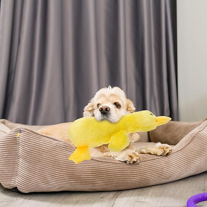 Mihachi Plush Squeaky Dog Duck Toys - Stuffed Pet Toy Duck Interactive Gifts for Dog Birthday Dogs Puppy Biting Chew Toys - for Medium and Large Dogs