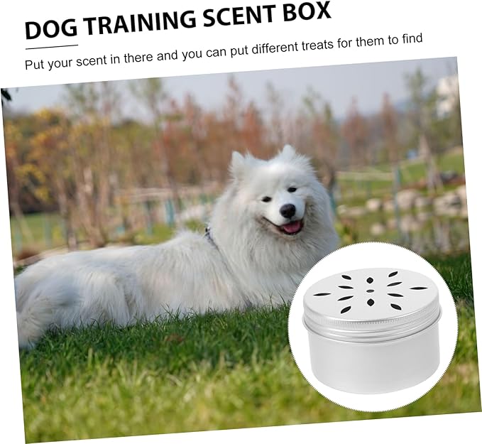 Yardwe 10pcs Dog Scent Training Tool Kit Aluminum Sniffle Box for Nose Work and Bite Resistant for Pet Training and Scent Detection Activities