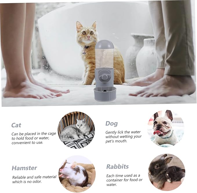Hanging Dog Water Feeder and Cat Bowl Wear-Resistant Automatic Pet Water Dispenser Capacity for Puppies and Kittens Convenient and Leak Design