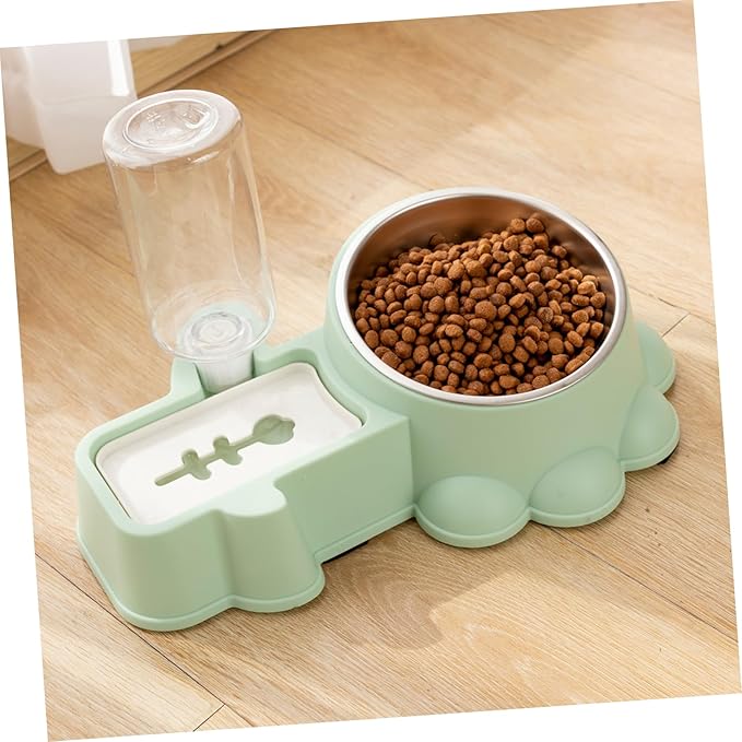 HANABASS Dog Bowl Mat Stand Stainless Steel Pet Feeding Bowl Auto Water Container for Home