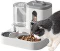 Auto Dog Feeder -27x23x27cm Automatic Feeder Cat Dry Food Water Dispenser | Large Capacity Dog Food Dispenser Waterer Station for Home Indoor Kitten Puppy Small Medium Breed
