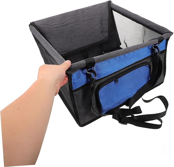 SUPVOX Portable Pet Car Seat for Dogs and Cats Breathable Design Front Pocket Easy Installation for Travel Cars Suvs and Trucks