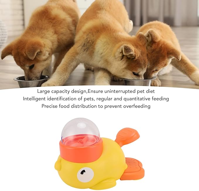 Automatic Pet Feeder, Interactive Dog Food Dispenser with Timer and Portion Control, Large Capacity Plastic Smart Feeder Toy for Cats and Dogs