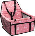 Dog Car Seat, Portable Booster Seat with Storage Pocket, Foldable Pet Travel Accessory, Puppy Carseat Organizer, Durable Safety Carrier, Versatile Solution for Road Trip Vet Visits Park SUV Truck Use
