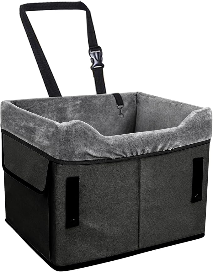 Dog Seat Car – Washable Plush Puppy Carrier, Booster Storage Pockets Under, 25 Lbs Vehicle Travel Road | Cars Washable Plush Puppy Carrier - Dog Booster Car Seat with Storage Pockets for Under 25 L