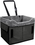 Dog Seat Car – Washable Plush Puppy Carrier, Booster Storage Pockets Under, 25 Lbs Vehicle Travel Road | Cars Washable Plush Puppy Carrier - Dog Booster Car Seat with Storage Pockets for Under 25 L