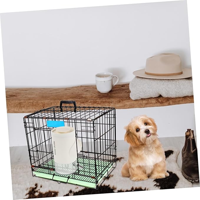 Kisangel Hanging Dog Water Dispenser Control Automatic Feeder for Pets Easy Installation Break Design Prevents Thirst for Cats and Dogs