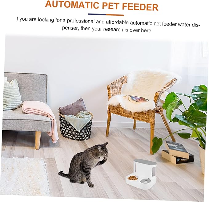Pet Feeder Bowl for Small Dogs and Cats Automatic Detachable Water Dispenser Food Storage and Pet Materials for Continuous Fresh Water and Food Supply