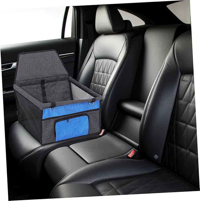 Yardwe Pet Dog and Cat Car Seat with Front Pocket Breathable Console Pet Cushion for Dogs and Cats Lightweight and Easy to Install for Travel