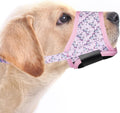 LUCKYPAW Dog Muzzle Anti Biting Barking and Chewing with Comfortable Mesh Soft Fabric and Adjustable Strap, Suitable for Small, Medium and Large Dogs(Pink Unicone,S)