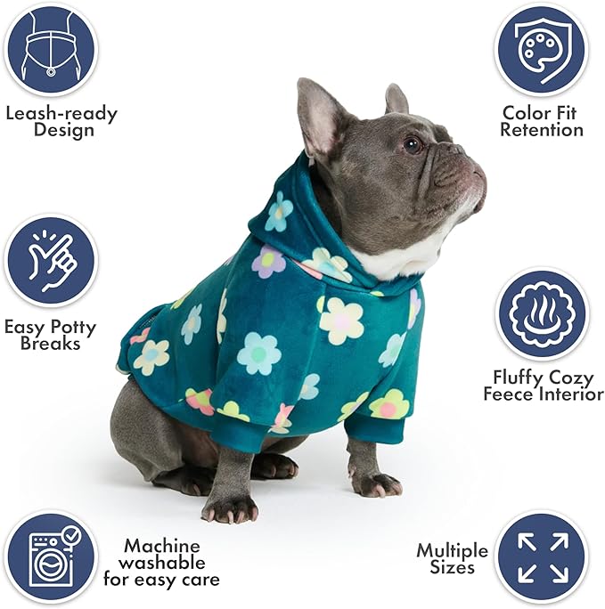 Spark Paws Dog Hoodie – Premium Dog Sweater for Small, Medium, and Large Dogs | Warm Outfits for French Bulldogs, Pitbull, Puppy, Winter Jacket Alternative - Daisy - 4XL