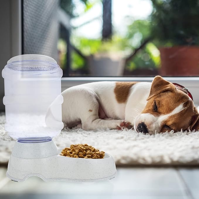 Automatic Pet Feeder, Dog Cat Dry Food Dispenser, Plastic, Multiple Pets