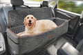 Dog Car Seat for Large Dog Under 100LBS,Pet Booster Back Seat Removable Washable Pet Travel Safety with Safety Tethers & Storage Pocket (Gray)