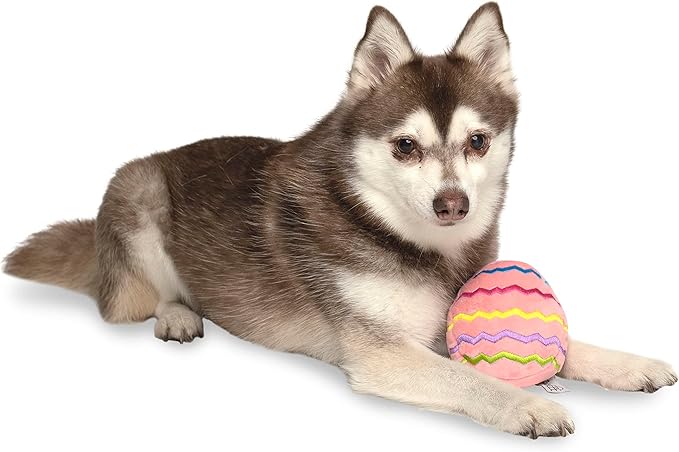 Midlee Easter Egg Plush Dog Toy - Pink (Small)