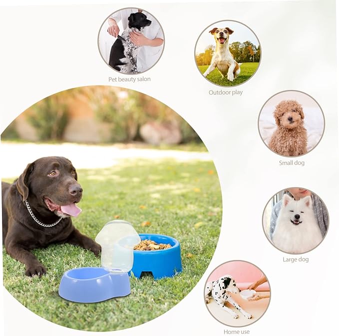 1set Pet Water Bowl Feeder Auto Pet Drink Dispenser Portable Dog Supplies Easy Wash Quality Plastic