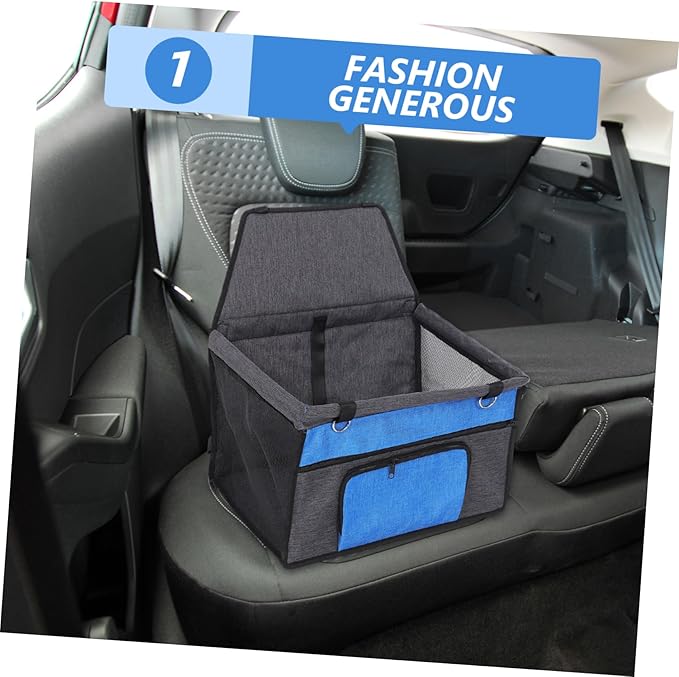 POPETPOP Portable Pet Seat Cover for Dogs and Cats Breathable Travel Car Seat with Detachable Design Fits Vehicles for Trips and Easy Maintenance