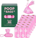 HZDHCLH Poop Bags for Dogs Leak Proof Extra Thick Dog Poop Bags, Pink Cat's Paw 18 Rolls 9" x 13" Lavender Scented Pet Waste Bag, 270 Count