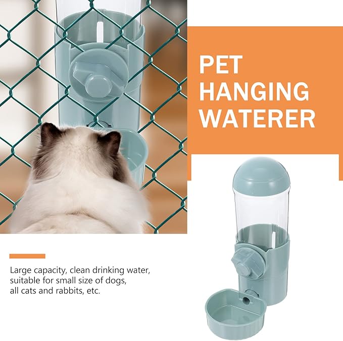 Automatic Dog Water Dispenser Pet Waterer Portable Cat Cage Water Feeder Material