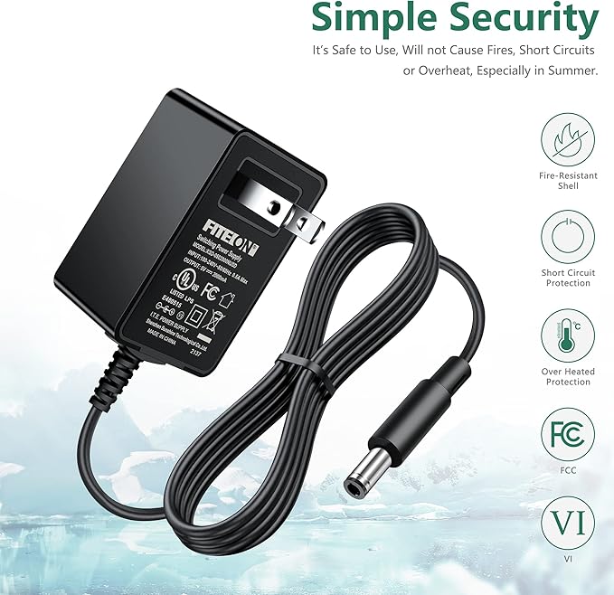 FITE ON Replacement Automatic Cat Feeder Adapter for PETLIBRO PLAF001 PL-AF001-01W PL-AF101-01W Pet Food Dispenser Charger Power Supply Cord