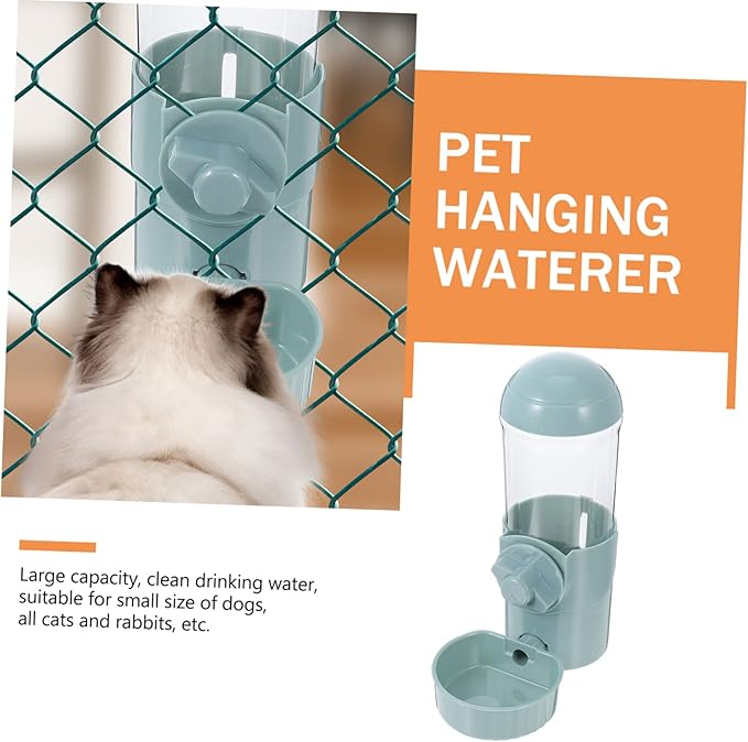 Automatic Pet Water Feeder Hanging Water Dispenser for Cats and Dogs Durable Design Prevents Spills Easy to Install and Use for Pet Cages and Crates