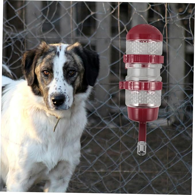 Yardwe Automatic Pet Water Dispenser Hanging Cat and Dog Water Bottle Feeder for Crate Use Prevents Overflow for Healthy Hydration and Convenient Pet Care