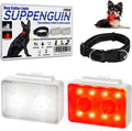 Rechargeable Dog Collar Lights, SUPPENGUIN 3+4 Modes Dog Lights Clip on for Night Walking, Night time, Portable, IP44 Waterproof (White, 2 Pack)