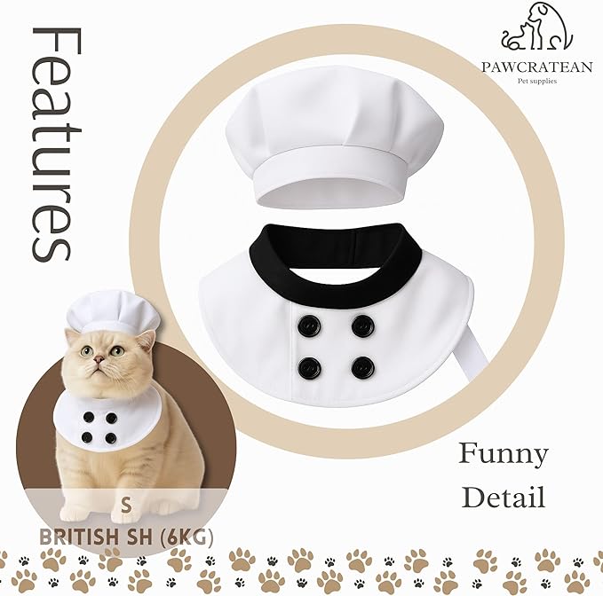 Pet Custom Dog Custom Cat Custom Hoodie, Sporty Look, Funny Gift, Halloween Holiday (Chef, Small)