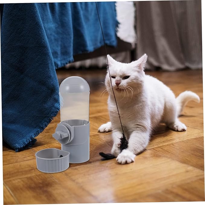 UPKOCH Hanging Pet Water Feeder for Cats and Dogs Automatic Water Dispenser Space-Saving Design for Cages and Homes for Pets