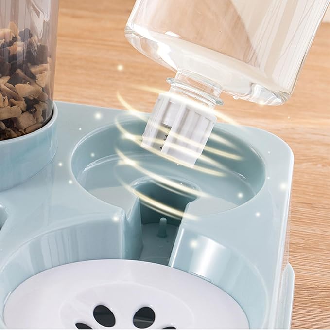 2 in 1 Automatic Dog Water Food Bowl Water Dispenser for Pet Lovely Dog Feeder Raised Food Container Bowl