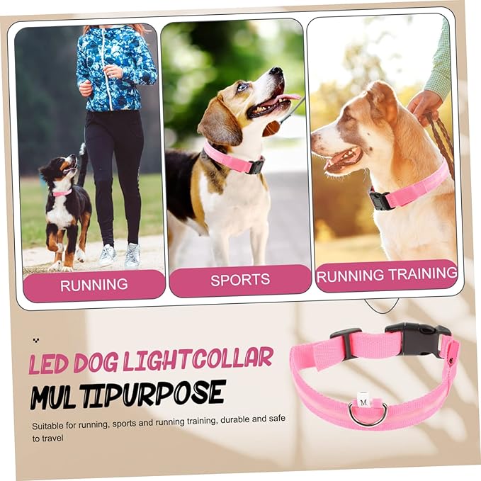 ibasenice 1set Rechargeable Led Dog Collar Neon Pet Neck Decor for Puppies Comfortable Skin-Friendly Design for Night Safety for