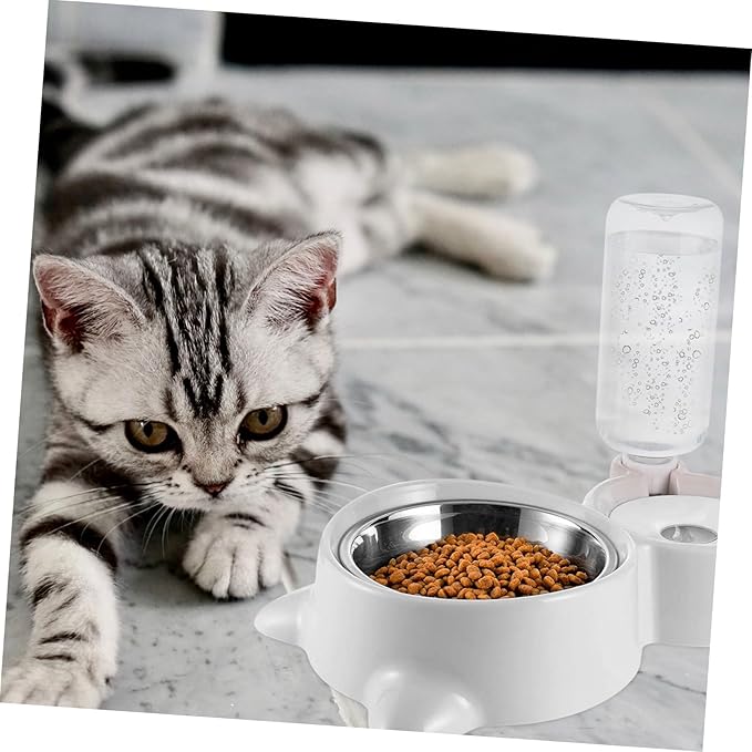 VICASKY Pet Water Dispenser and Feeder Bowl Automatic Dog Water Bowl with Unique Spill Design for Pets Easy to and Refillable
