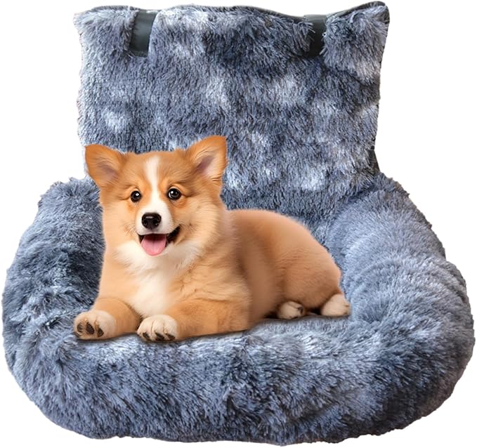 Pet Car Seat - Soft Dog Car Seat Boosters - Washable Cushion Comfortable Travel Bed for Vehicle Truck Camping Adventures Vet Visit Daily Commuting Traveling
