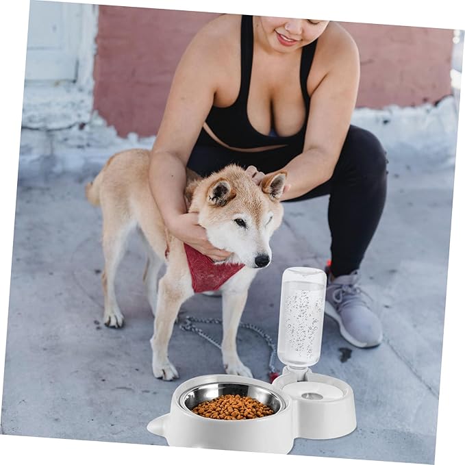 Automatic Pet Feeder and Water Dispenser Dual-use Leak Bowl for Dogs and Cats Food-Grade Capacity Easy to