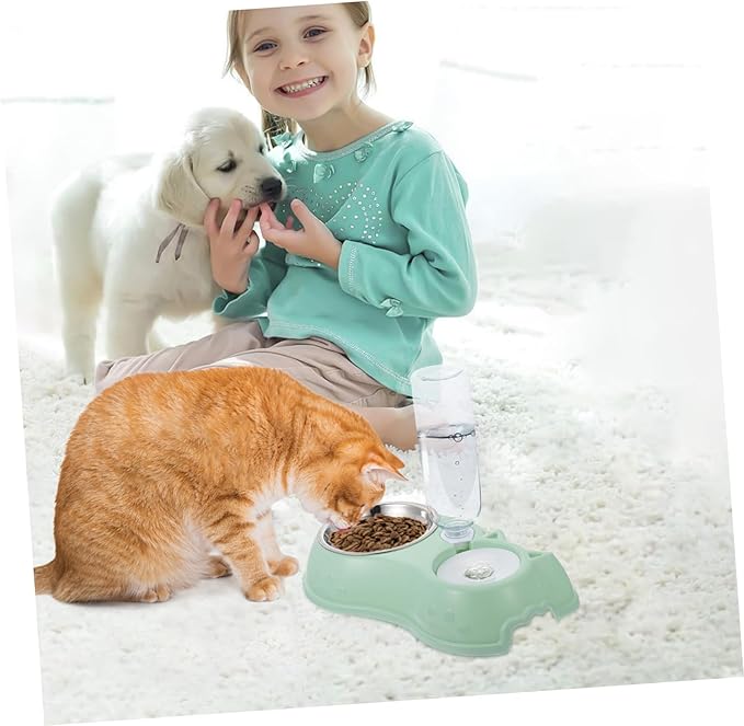 BESPORTBLE 1set Automatic Pet Feeder and Water Dispenser Detachable Bottle Convenient Pet Feeding for Cats and Dogs Material Easy to