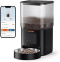 WOPET Automatic Cat Feeder, 5G WiFi Smart Pet Feeder for Dogs and Cats with APP Control, Low Food Sensor, 10s Voice Recorder, Up to 10 Meals Daily, Dual Power Supply, Timed Dog Food Dispenser