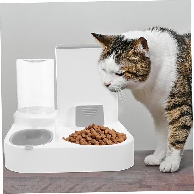 Milisten Automatic Pet Food and Water Dispenser Capacity Feeder Easy to Detachable Design Healthy Water and Food Combination for Dogs and Cats