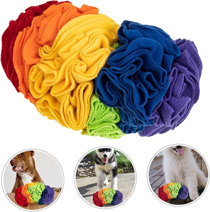 HANABASS Portable Dog Snuffle Mat Colorful Foraging Toy for Puppies Interactive Feeding Puzzle Engaging and Durable Design for Mental Stimulation and Boredom Relief