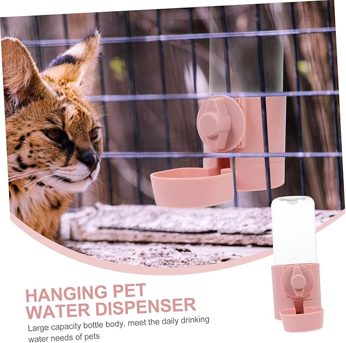 1Pc Hanging Automatic Water Feeder for Dogs Cats Pets Portable Water Dispenser with Bottle Design for Busy Pet Owners for Cages and Travel