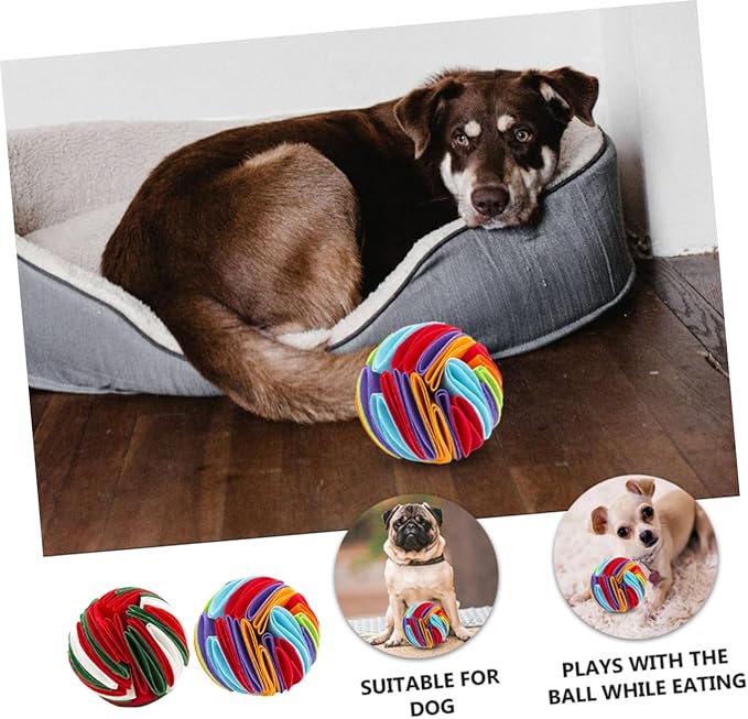 NOLITOY 2pcs Quality Material Dog Sniff Balls Pet Dog Toy for Slow Feeder Mental Physical Exercise Home Garden Play