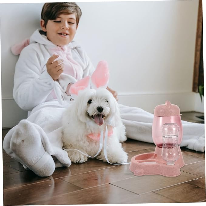 1PC Automatic Cat Water Dispenser and Dog Bowl Feeder Non Slip Design Prevents Wetting Pets Hair for Cats and Dogs Promotes Healthy Eating Habits