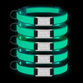 Custom Glow in The Dark Dog Collar with Name & Phone Number, Personalized Reflective Dog Collar for Small Medium Large Dog, Light Up Pet Collar with Engraved ID Tag