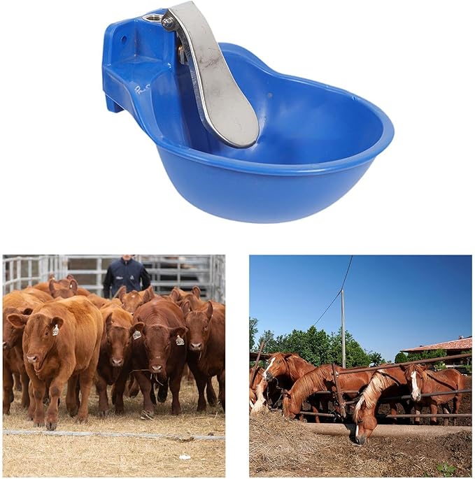 Automatic Drinking Water Bowl Water Drinker Bowl,Pet Water Bowl,Farm Animals Pet Water Dispenser for Cattle Horse Dog, Blue Large(Blue Large)