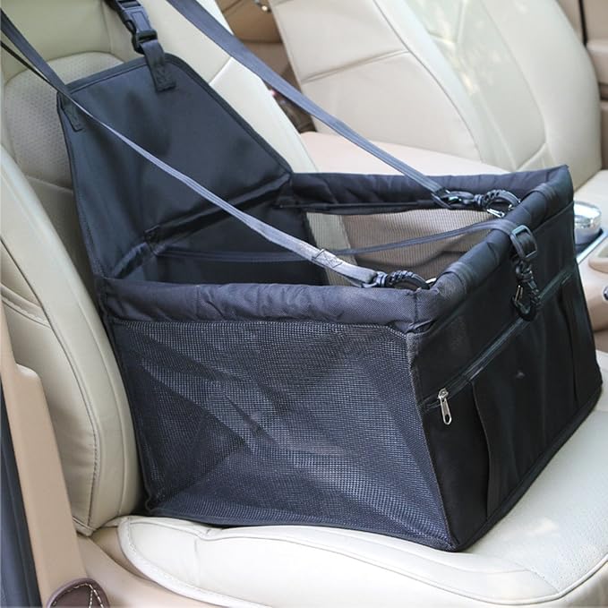 Pet Carrier Bag for Dogs and Cats Dog Car Booster Seat Travel Safety Seat Pet Carrier Bag Dog Car Set Hang Bag Waterproof Non-Slip with Storage Bag