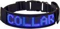 Leadleds Programmable Dog Collar Flashing Light Up Rechargeable Pet Dog Safety Collar Glow in The Dark Light-up Neck Loop - Blue LED
