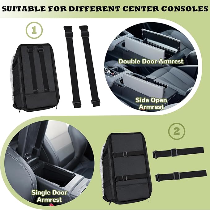 Center Console Dog Car Seat, Detachable Washable Dog Booster Seat, Adjustable Safety Belts and Built-in Leash Pet Carseat, Portable Puppy Travel Carrier with Cushion for Small Dogs Cat(Black)