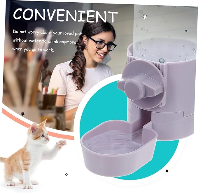 VANZACK Household Pet Automatic Water Dispenser Hanging Dog Water Bowl Capacity Easy to Design for Cats and Dogs Compact Portable Waterer