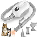 High Velocity Dog Hair Dryer for Pet Grooming – 150 MPH Airflow, Adjustable Temperature, and 3 Nozzles for Efficient Drying of Dogs, Cats, and Furry Friends